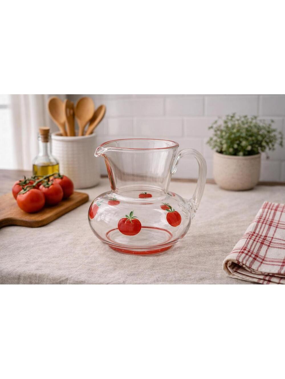 Vintage Aramis Ring Tomato Juice Pitcher made by the Dunbar Glass Company